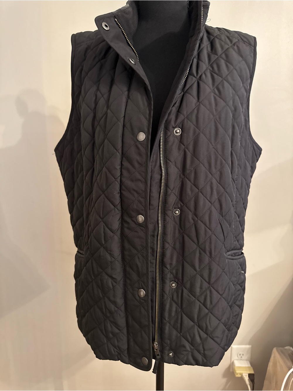 Talbots Black Quilted Women's Vest